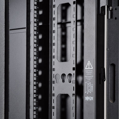 Tripp Lite 48U SmartRack Wide Standard-Depth Rack Enclosure Cabinet with Doors SR48UBWD — view 9