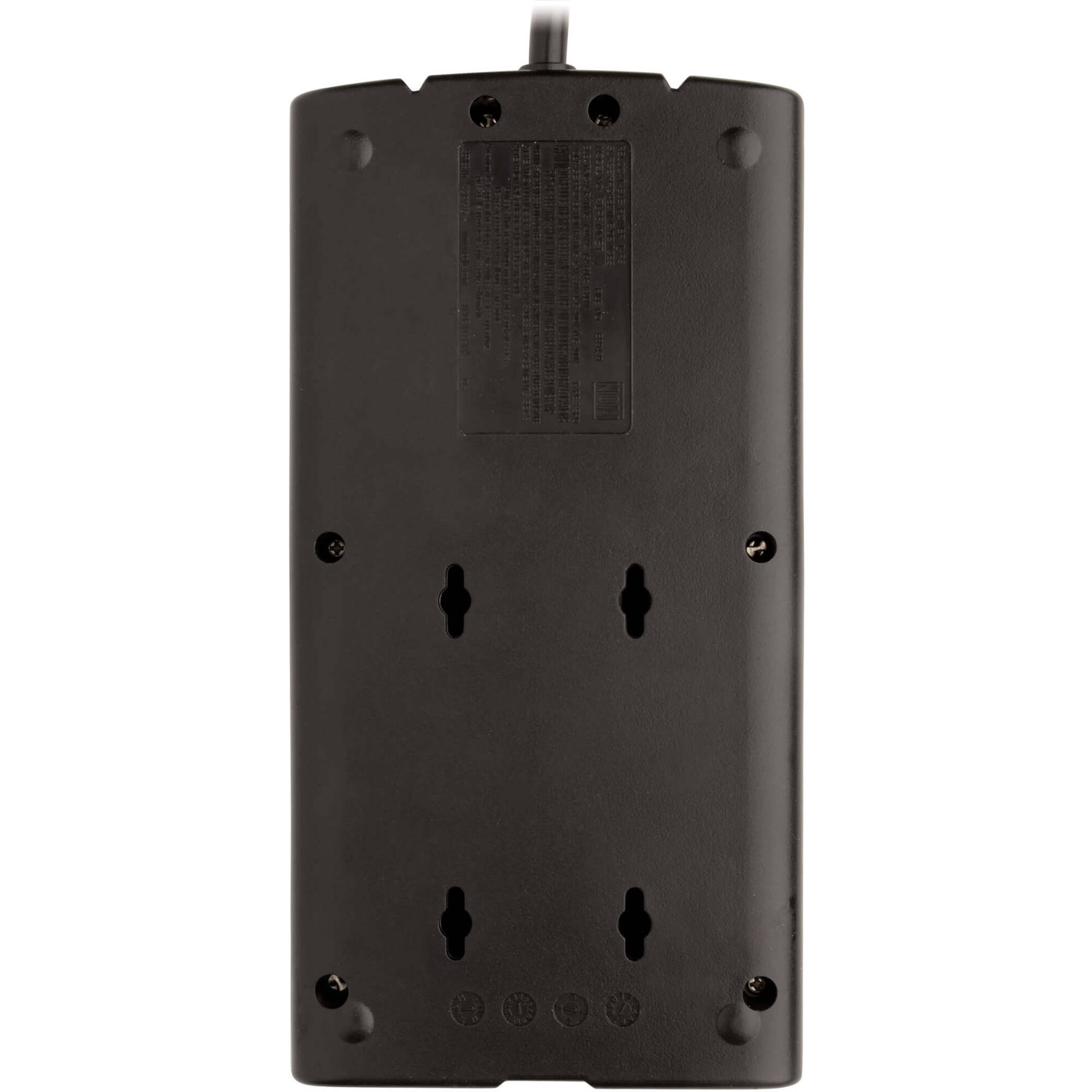 Black Eaton TLP808B surge protector with 8 outlets and 8 ft cord — view 3