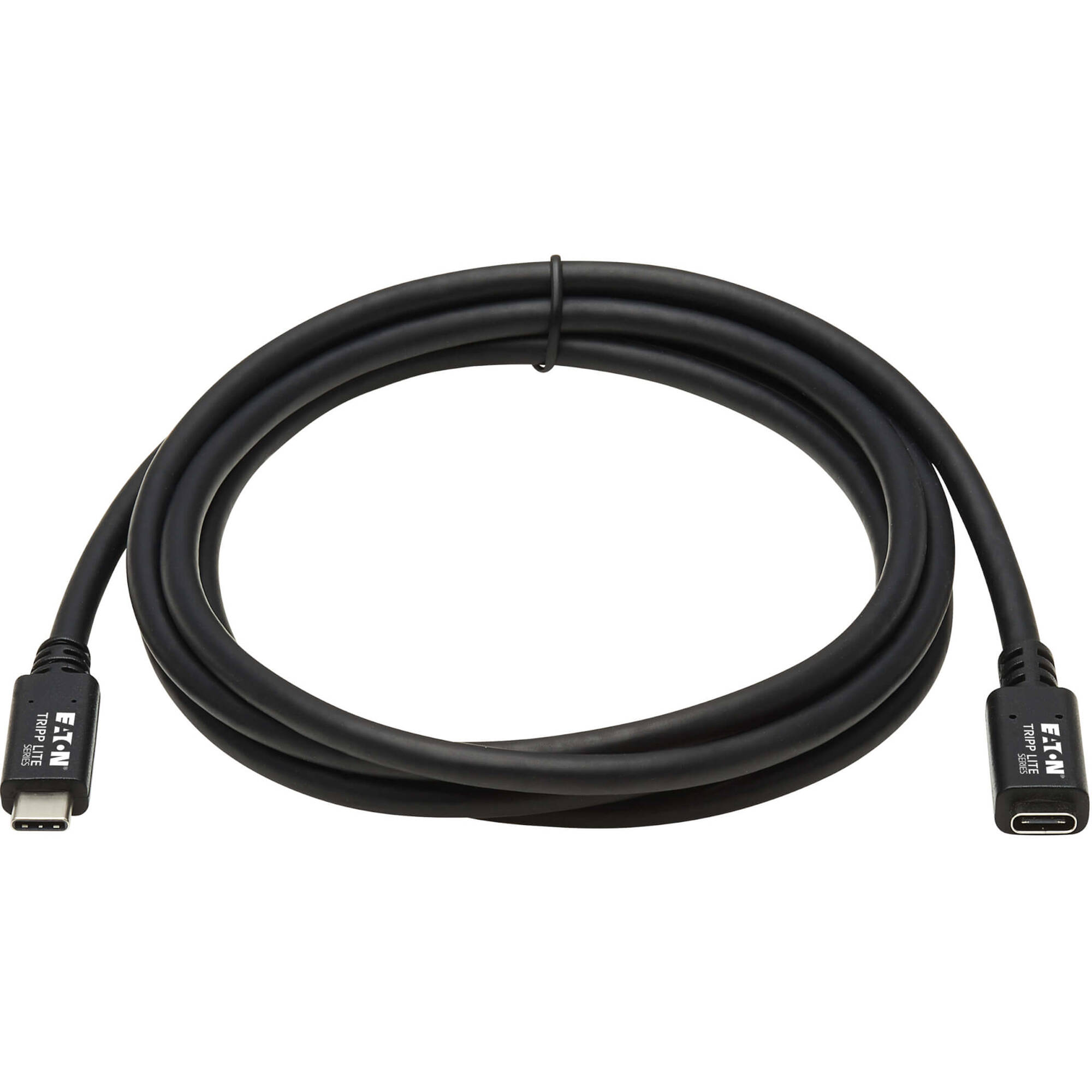 6 ft Eaton USB-C male to female extension cable, black, USB 3.2 Gen 1, 60 W Power Delivery — view 2