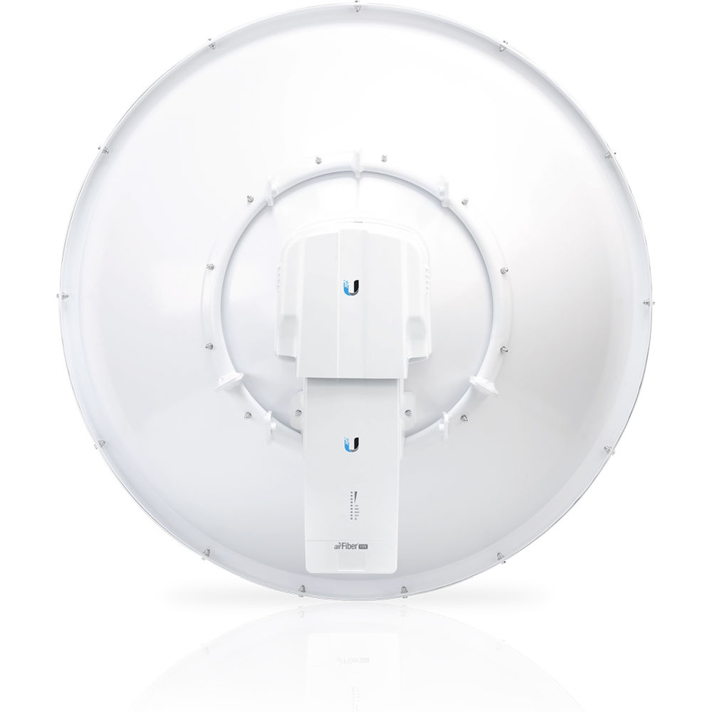 Ubiquiti airFiber 11 GHz high-band backhaul radio with dish antenna for long-range wireless bridge links — view 3