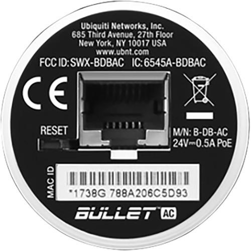 Ubiquiti US Bullet Dual-Band AC airMAX outdoor wireless bridge in compact Bullet form factor — view 5