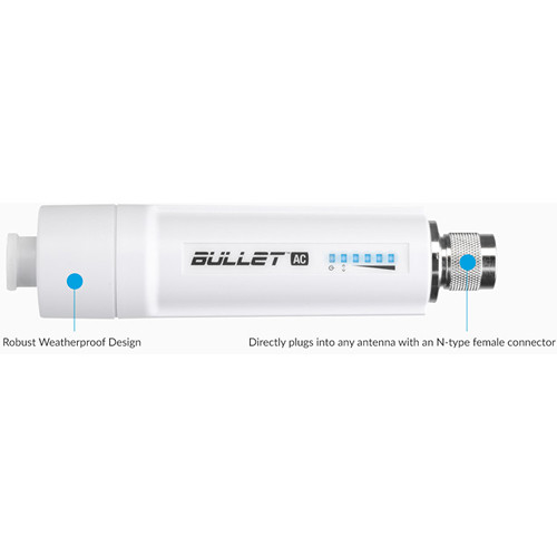 Ubiquiti US Bullet Dual-Band AC airMAX outdoor wireless bridge in compact Bullet form factor — view 8