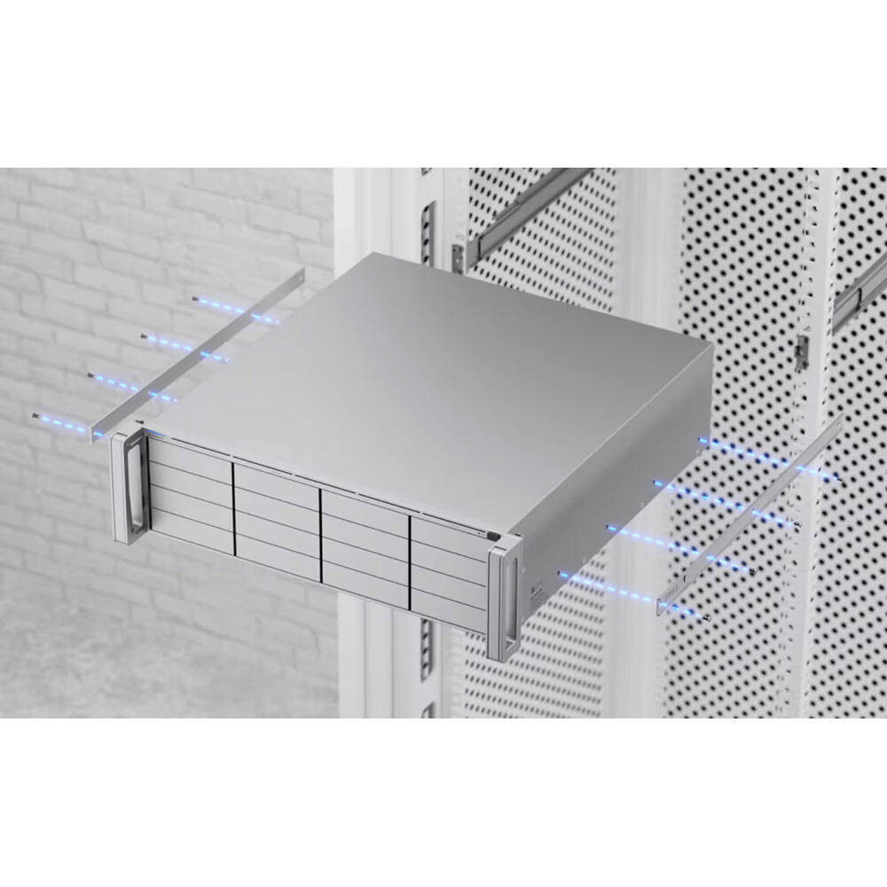Ubiquiti ENVR enterprise network video recorder 3U rack mount with 16 drive bays for UniFi Protect — view 3