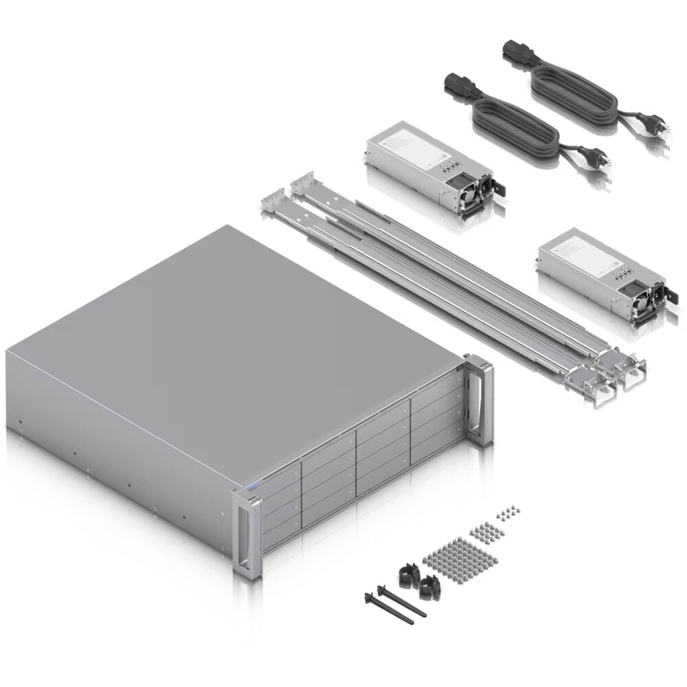 Ubiquiti ENVR enterprise network video recorder 3U rack mount with 16 drive bays for UniFi Protect — view 4