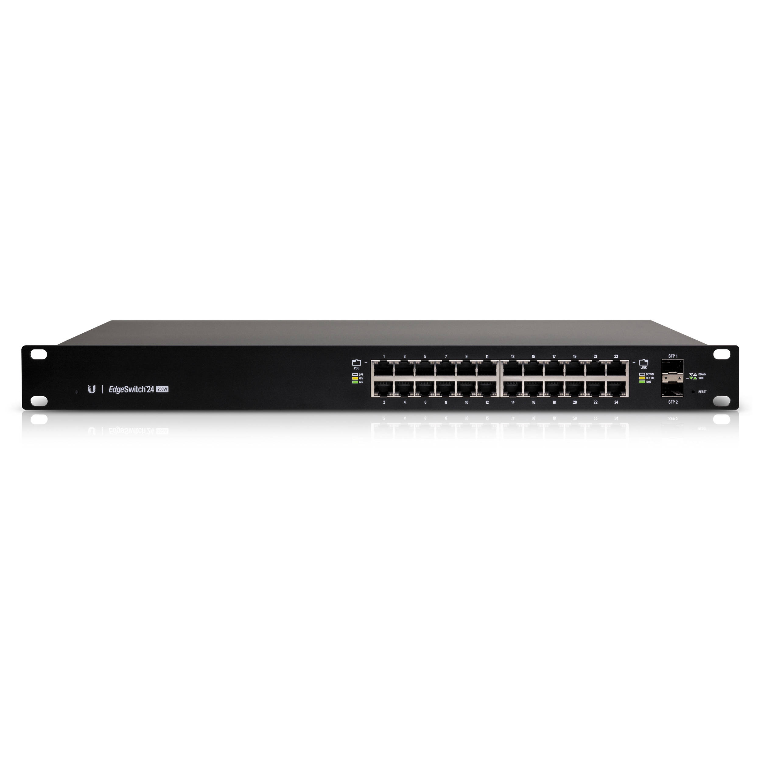 Ubiquiti EdgeSwitch 24 250W managed Layer 2 PoE switch with 24 Gigabit ports — view 2