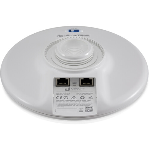 Ubiquiti NanoBeam 5AC Gen 2 outdoor wireless bridge with compact directional antenna — view 3