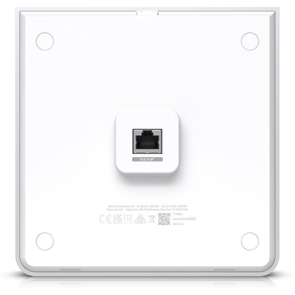 Ubiquiti U6 Enterprise In-Wall Wi‑Fi 6E access point with integrated switch and 2.5 GbE uplink — view 6