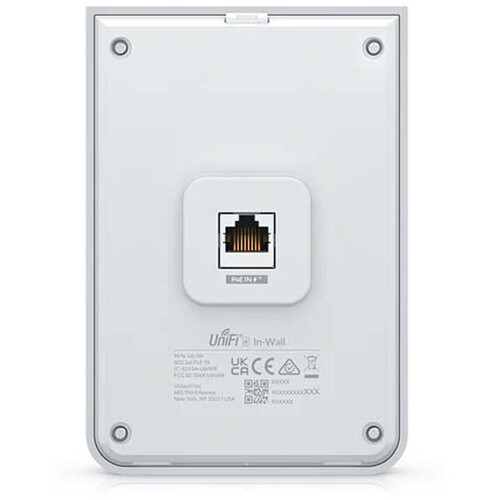 Ubiquiti UniFi6 In-Wall U6-IW-US wall-mounted Wi-Fi 6 access point with built-in PoE switch — view 6