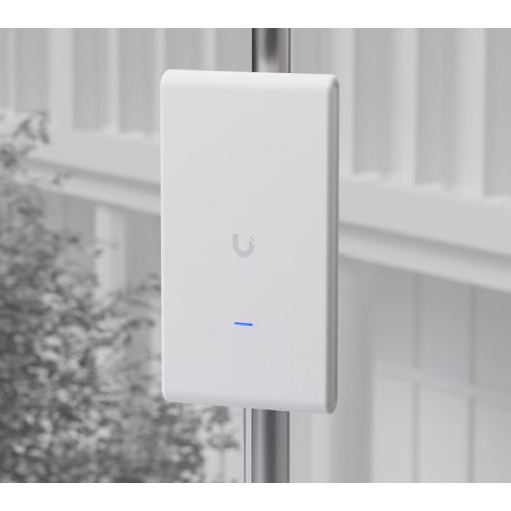 Ubiquiti U6 Mesh Pro indoor outdoor Wi-Fi 6 access point with integrated super antenna and gigabit passthrough port — view 2