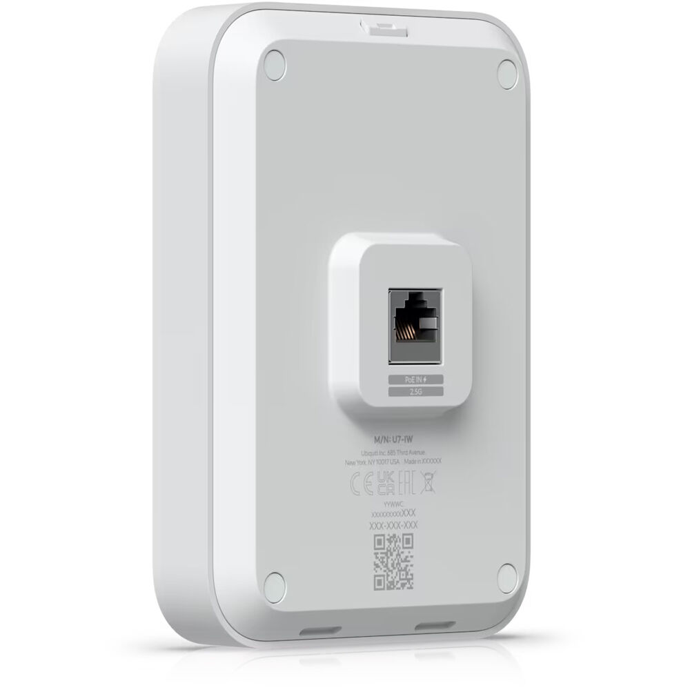 Ubiquiti U7 In-Wall Wi-Fi 7 wall-mounted access point with 2.5 GbE PoE uplink — view 5