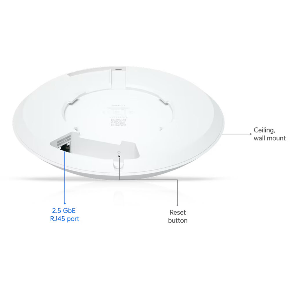 Ubiquiti U7 Long-Range compact indoor Wi-Fi 7 ceiling-mount access point — view 10