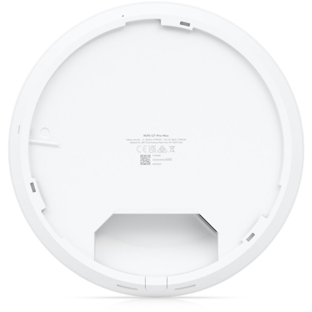 Ubiquiti U7 Pro Max ceiling-mounted Wi-Fi 7 access point with 6 GHz support for enterprise indoor networks — view 4