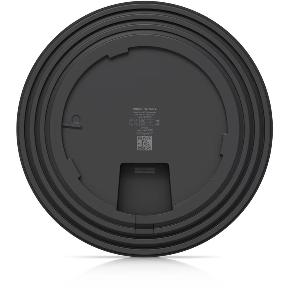 Ubiquiti U7 Pro XGS Black ceiling-mounted Wi-Fi 7 access point with 10 GbE uplink — view 2