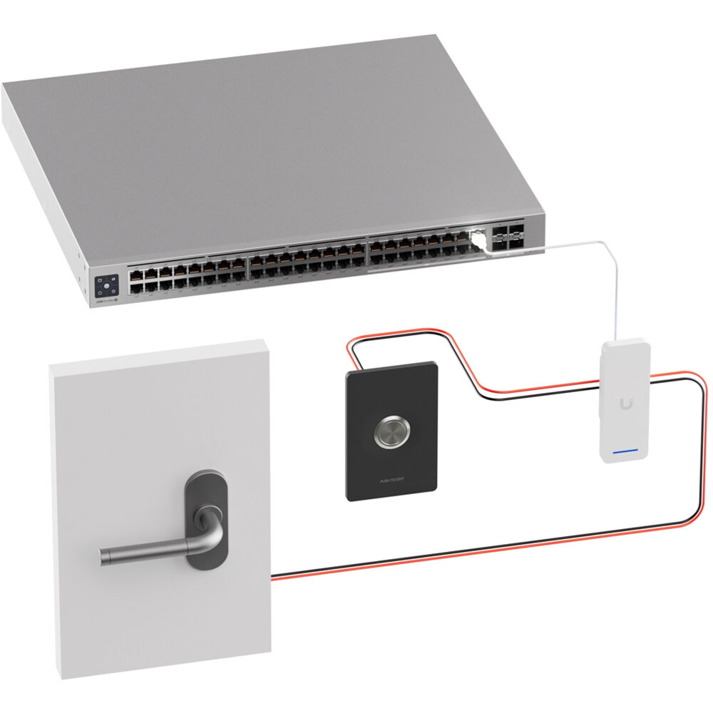 Ubiquiti UA-BUTTON Access Button for wired push-to-exit control with UniFi Access Hubs — view 3