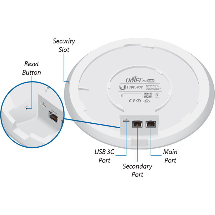 Ubiquiti UniFi AP AC Wave 2 5-pack indoor wireless access points for enterprise Wi-Fi deployment — view 3