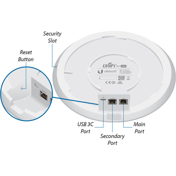 UniFi AP AC Wave 2 indoor access point with security radio and BLE support — view 3