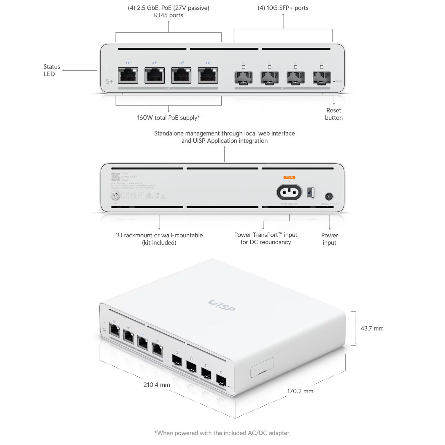 Ubiquiti UISP Switch Plus managed 2.5 GbE PoE switch for ISP deployments — view 8