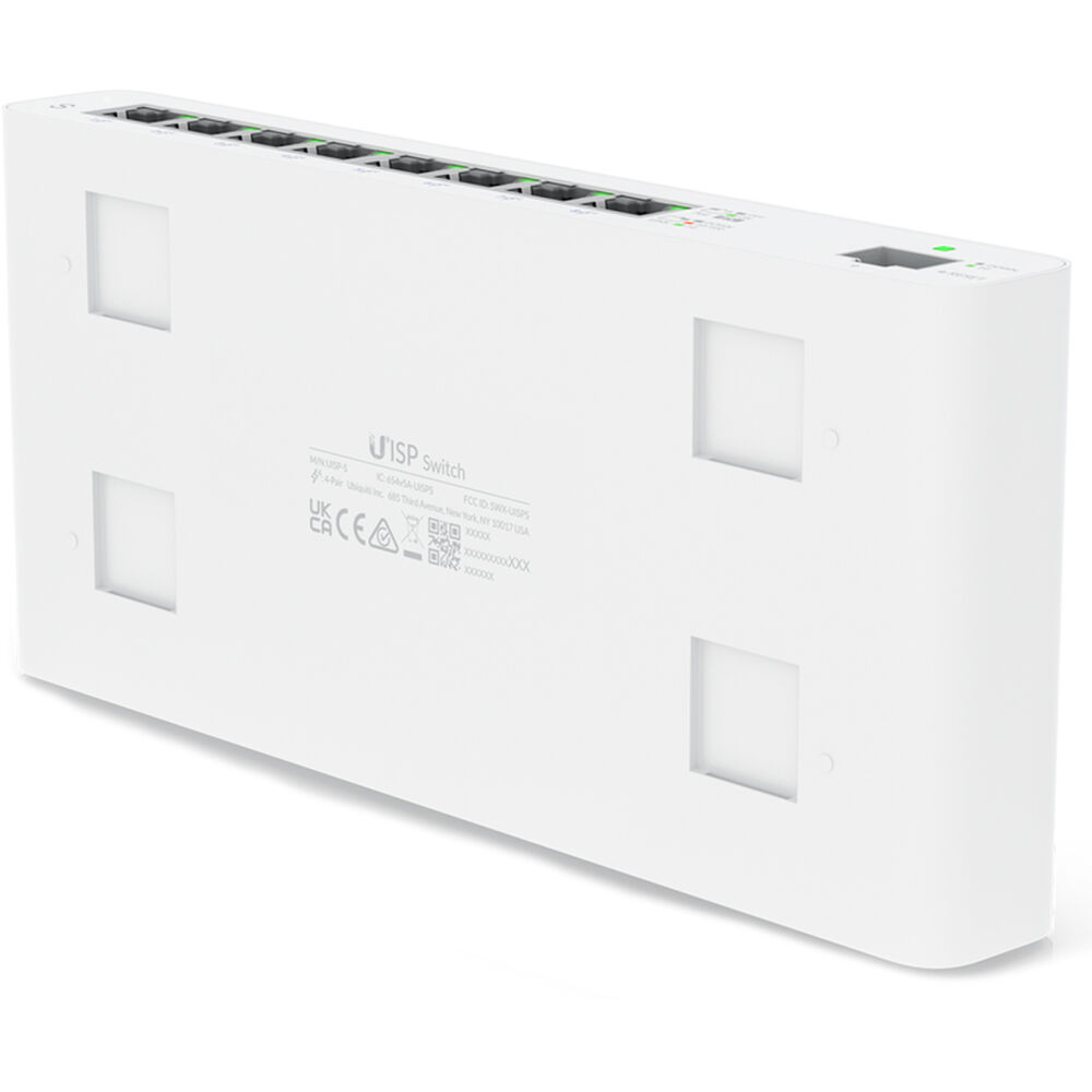 Ubiquiti UISP Switch fanless Layer 2 PoE switch with 8 Gigabit RJ45 ports and 1 SFP uplink — view 5