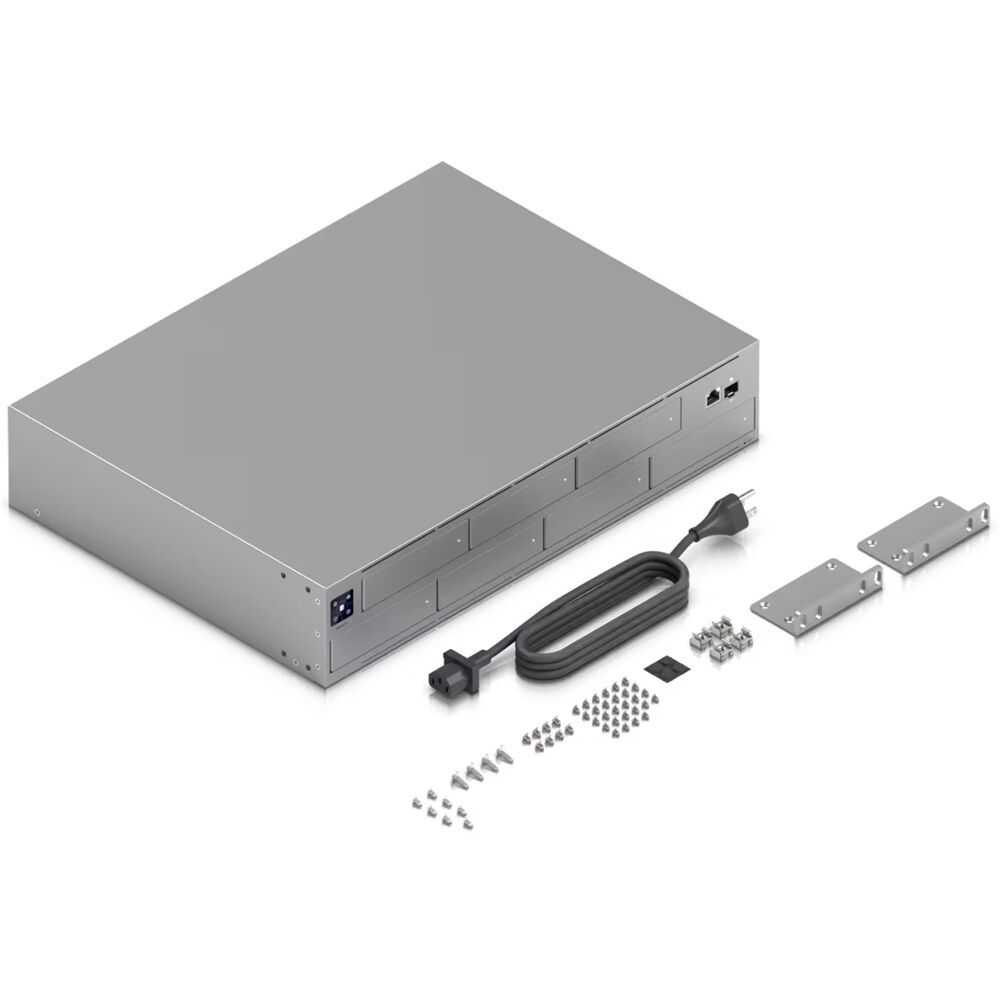 Ubiquiti UNAS Pro 2U rack-mount NAS with 7 drive bays for large-scale file storage — view 8