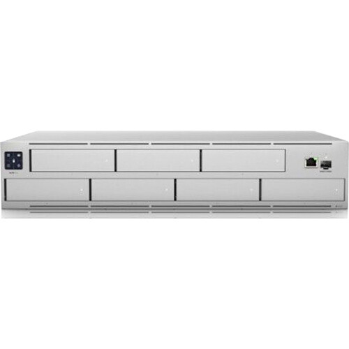 Ubiquiti UniFi Protect UNVR Pro rack-mounted NVR with 7 drive bays, touchscreen, and 10G SFP+ — view 3