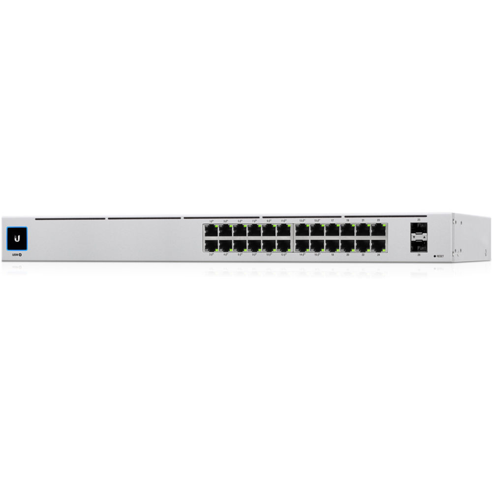 Ubiquiti UniFi USW-24-POE 24-port Gigabit Layer 2 PoE+ switch with 16 PoE ports and 2 SFP uplinks — view 3