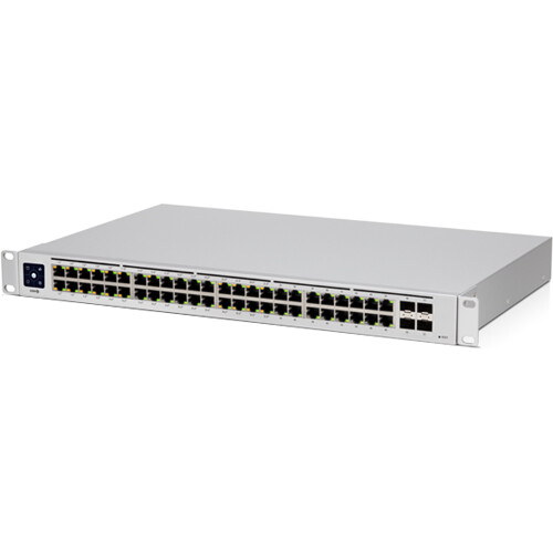 Ubiquiti UniFi Switch 48 PoE USW-48-POE rack-mountable 48-port Gigabit Layer 2 switch with 32 PoE+ ports and 4 SFP uplinks — view 2