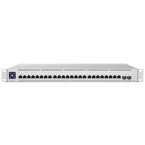 Ubiquiti Switch Enterprise XG 24 1U rack mount Layer 3 switch with 24 10GbE RJ45 ports and 2 25G SFP28 uplinks — view 3