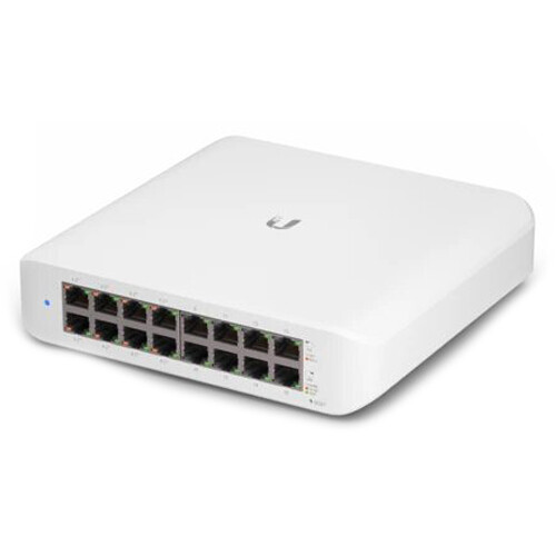 Ubiquiti UniFi Switch Lite 16 PoE with 16 Gigabit ports and 8 PoE+ ports — view 2