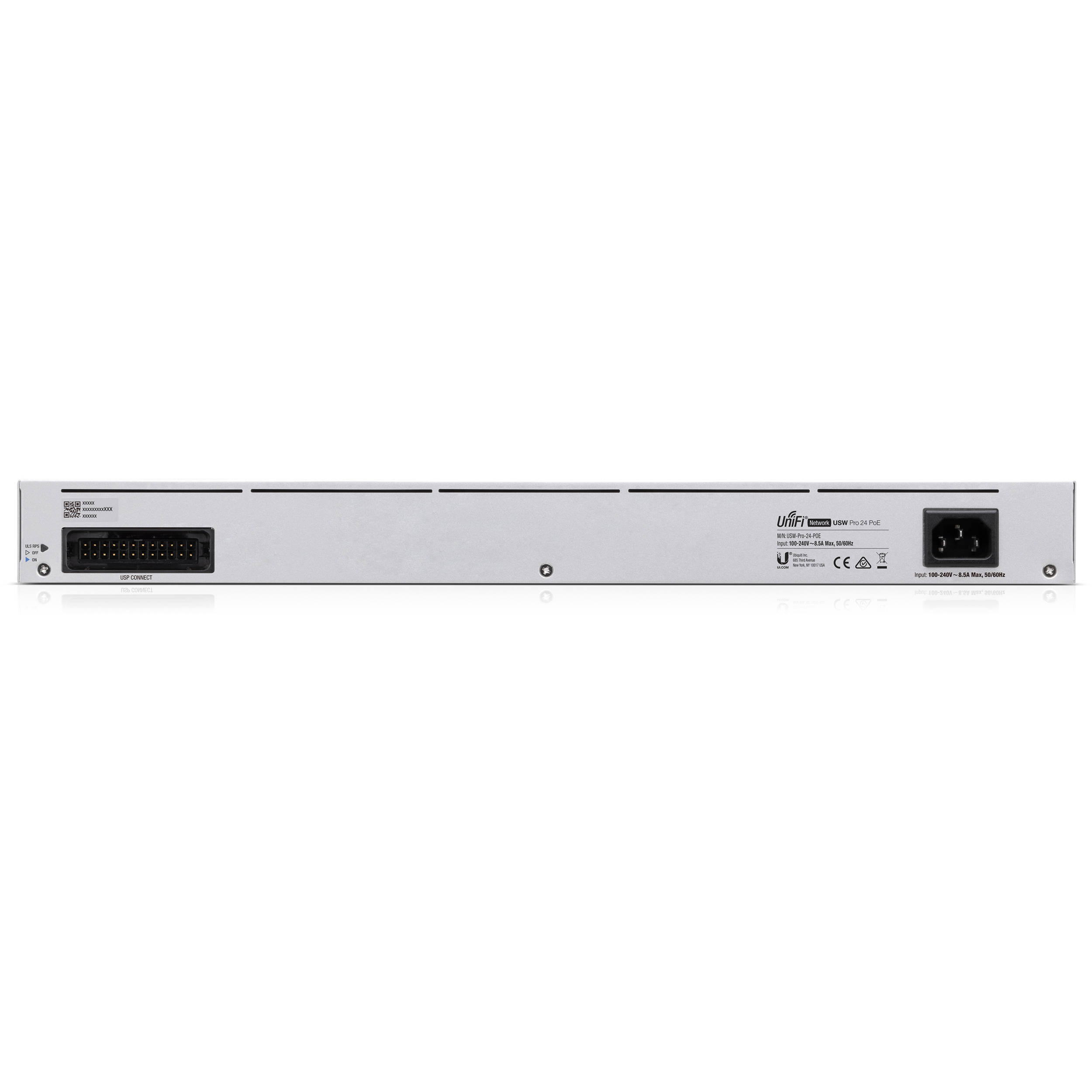 Ubiquiti UniFi USW-PRO-24-POE 24-port Gigabit PoE switch with 10G SFP+ uplinks and touch display — view 4