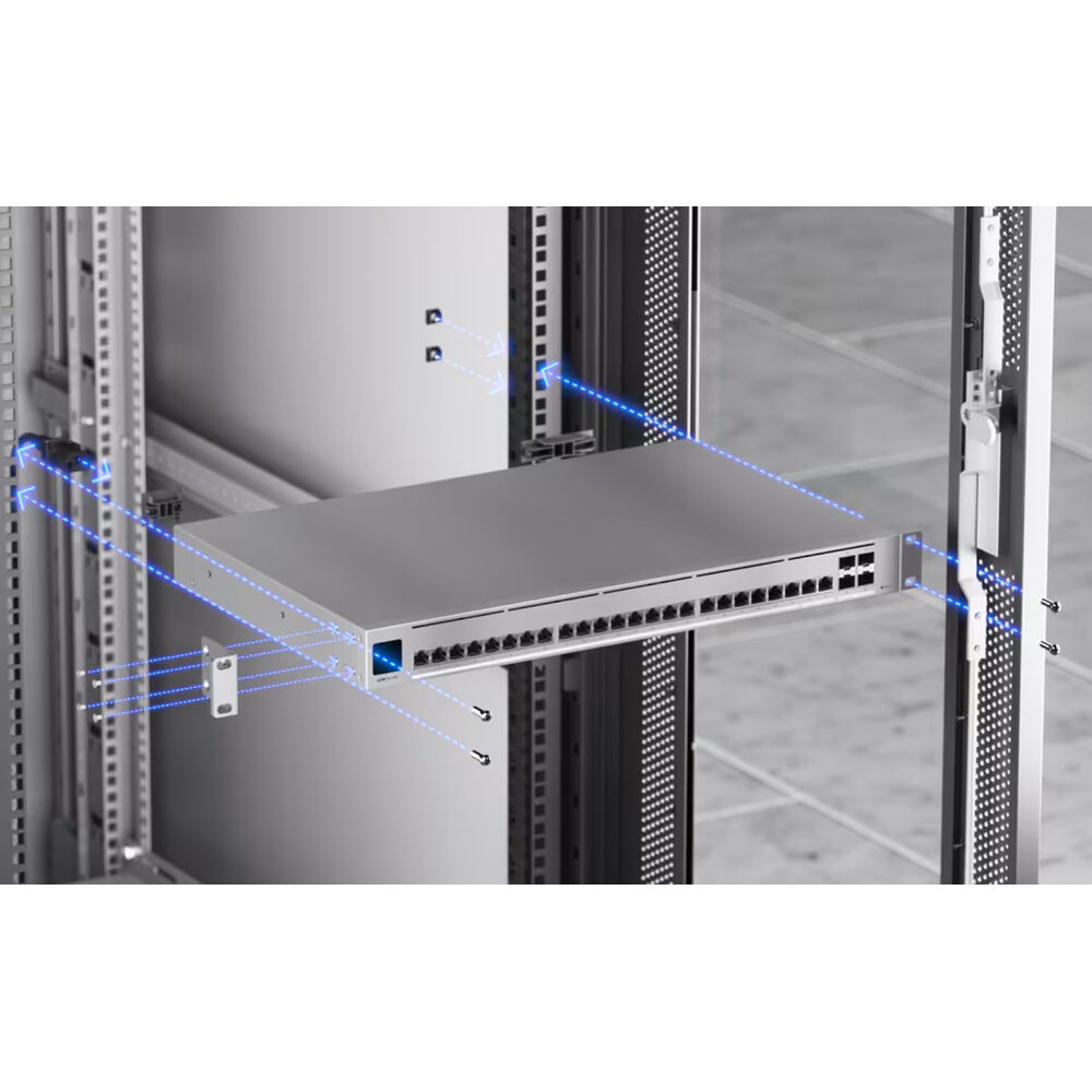 Ubiquiti Pro HD 24 Layer 3 rack mount switch with 22 2.5 GbE ports, 2 10 GbE ports, and 4 10G SFP+ ports — view 6