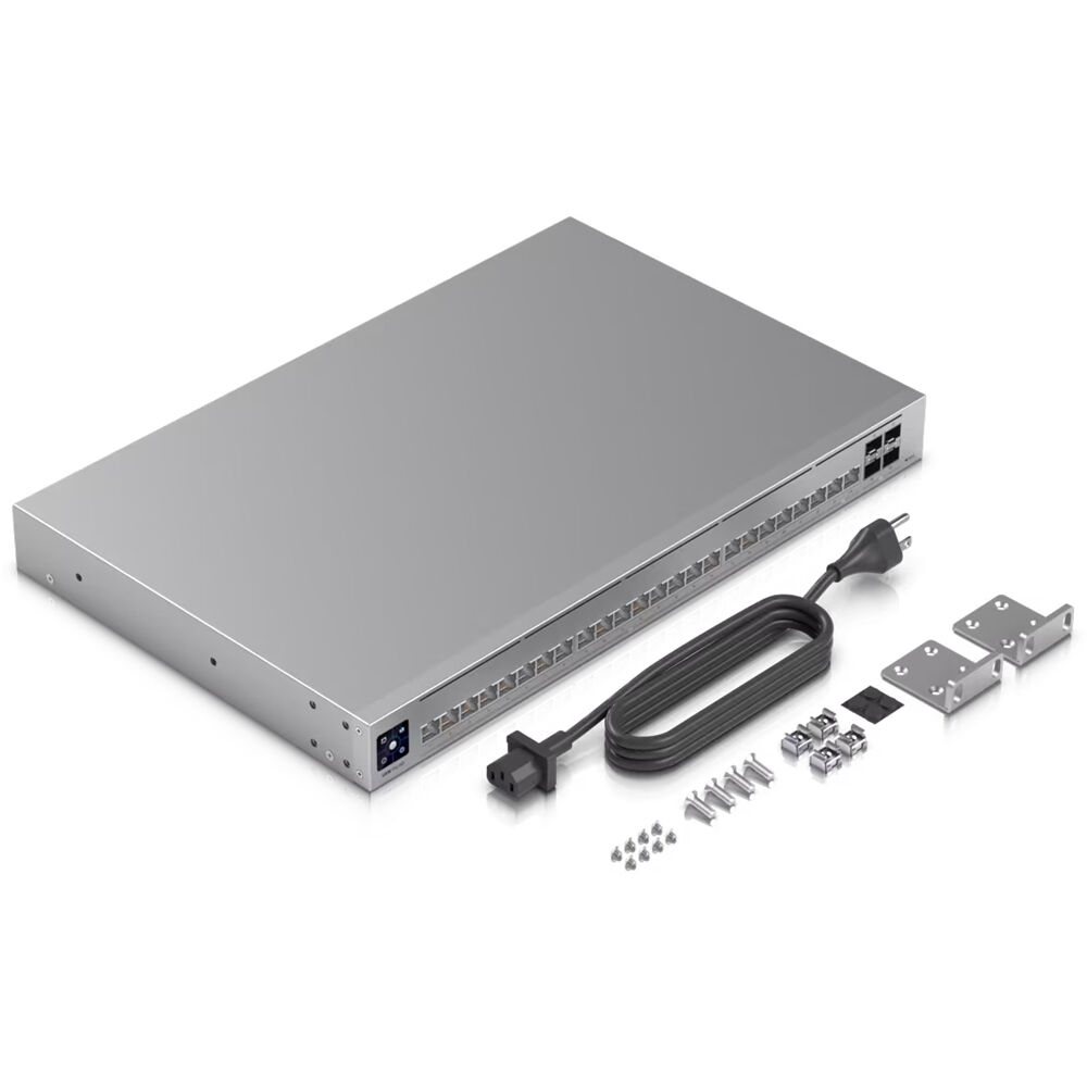 Ubiquiti Pro HD 24 Layer 3 rack mount switch with 22 2.5 GbE ports, 2 10 GbE ports, and 4 10G SFP+ ports — view 7