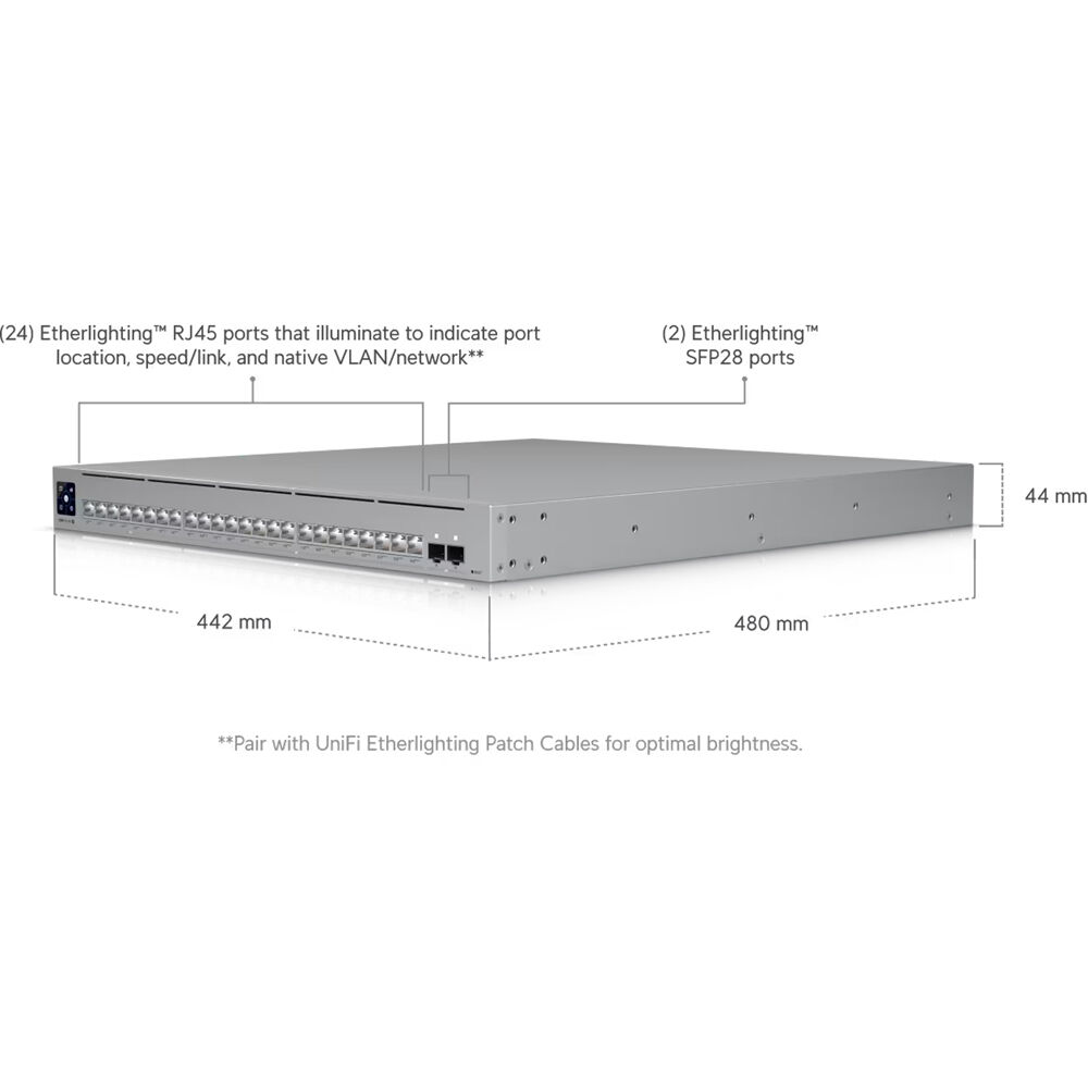 Ubiquiti Pro XG 24 PoE managed Layer 3 switch with 24 PoE++ ports and 25G SFP28 uplinks — view 9
