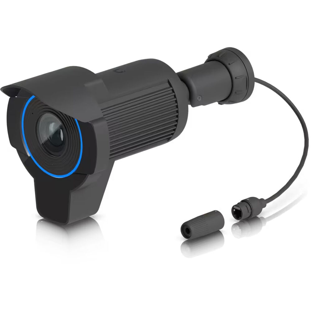 Ubiquiti AI LPR UVC-AI-LPR-B outdoor 8 MP 4K license plate camera with 3x optical zoom and IR night vision — view 4