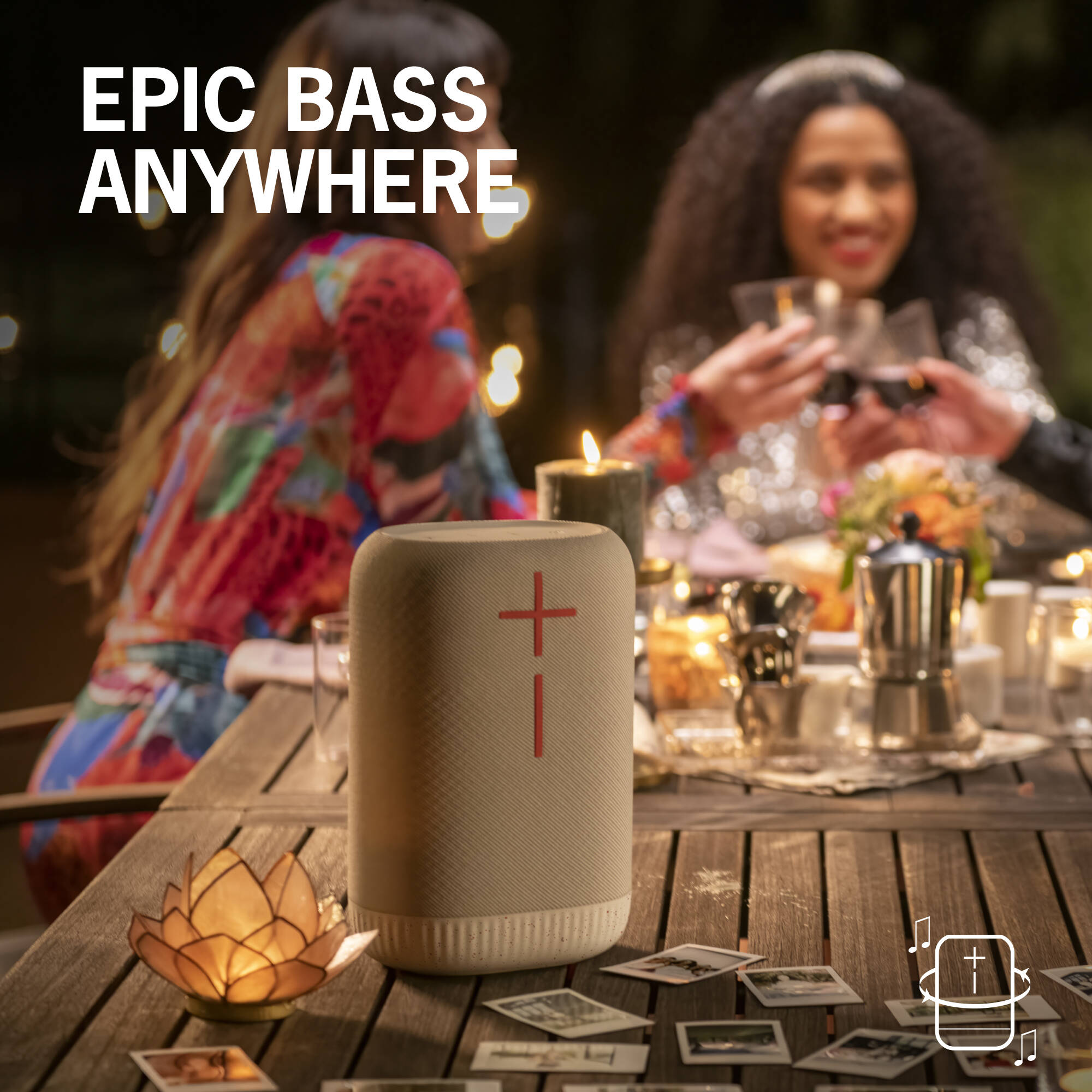 Logitech UE EPIC Boom portable Bluetooth speaker for outdoor audio with water and dust protection — view 7