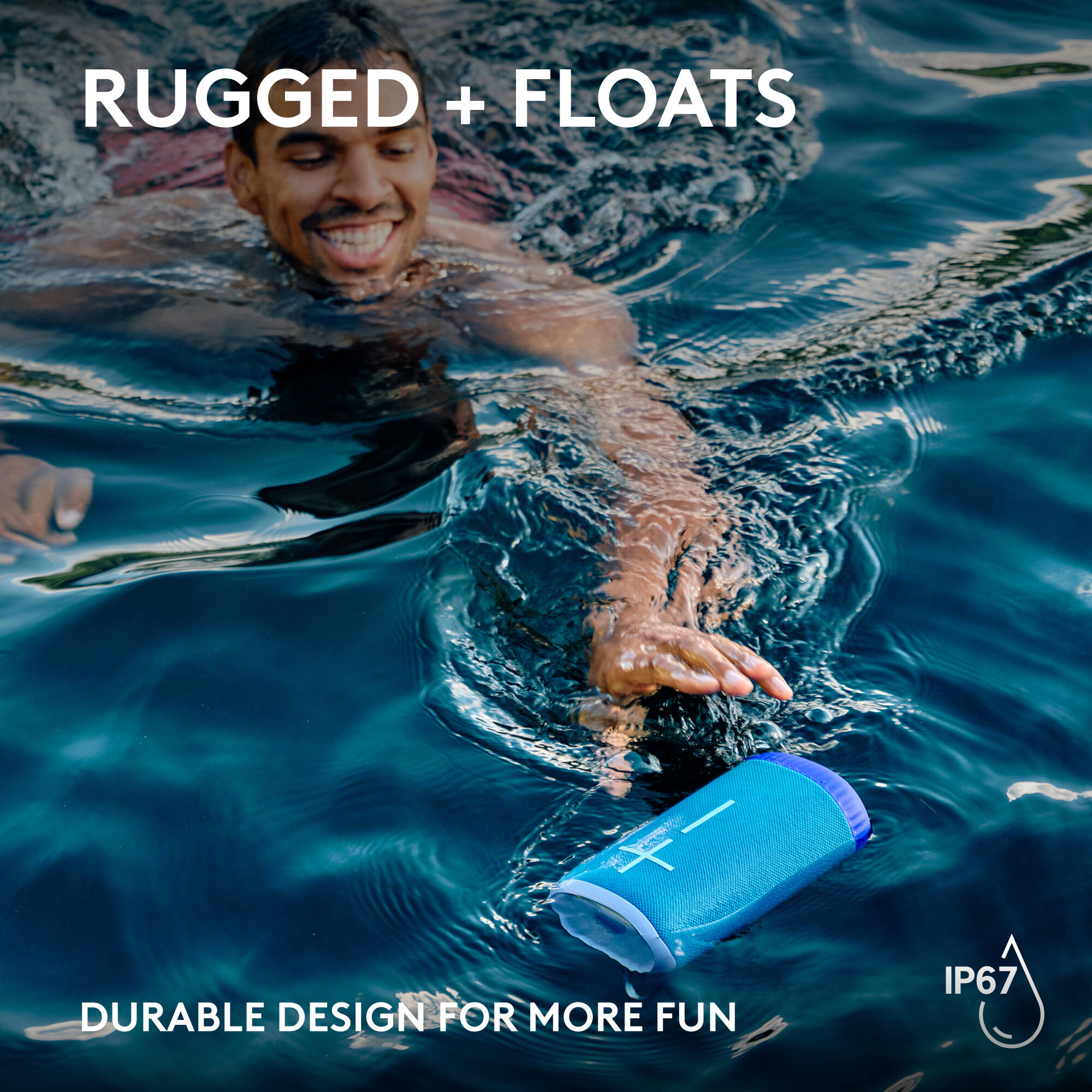 Black UE EVERBOOM portable Bluetooth speaker with rugged outdoor-ready design — view 5