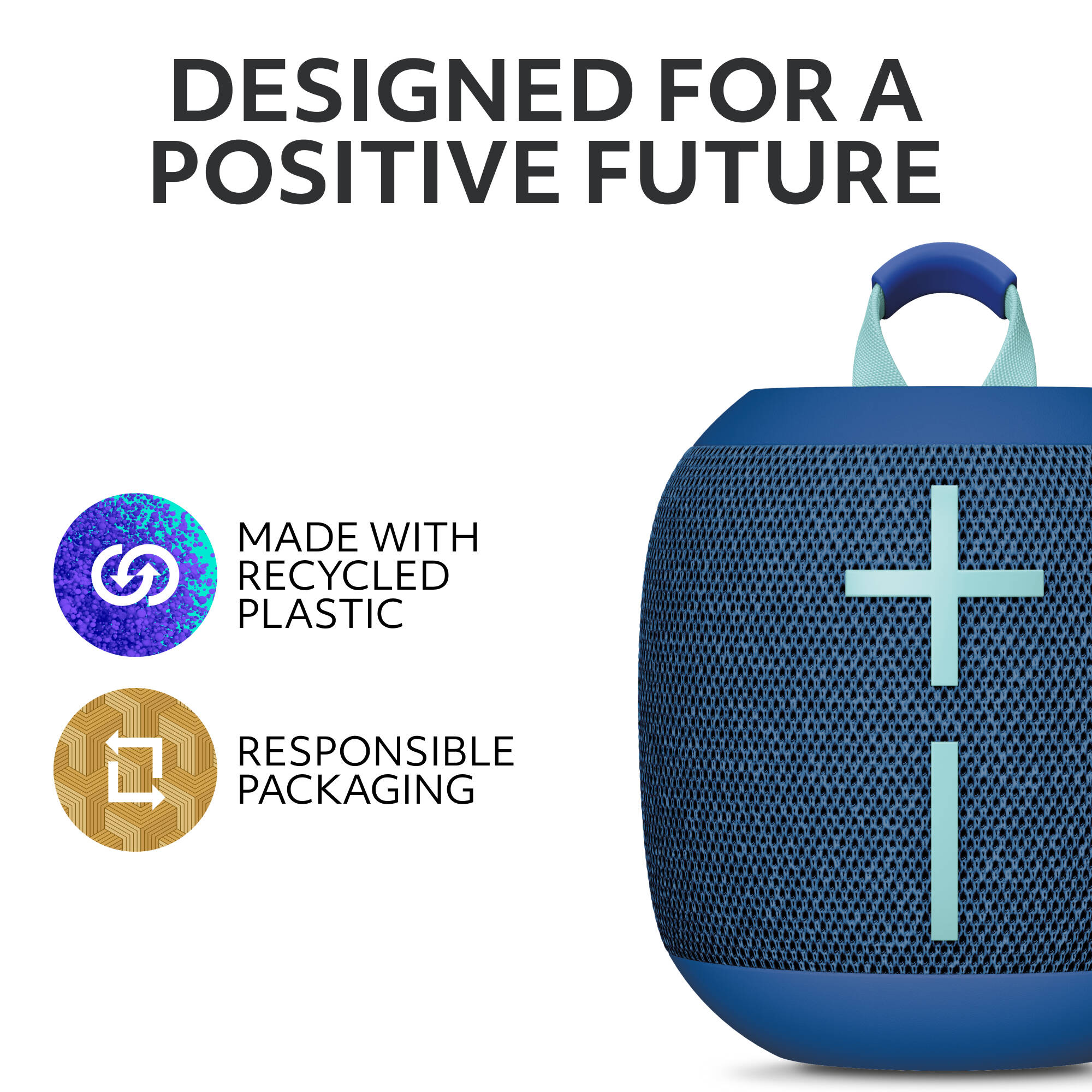 UE WONDERBOOM 4 portable Bluetooth speaker in Blue, compact small-footprint design — view 6
