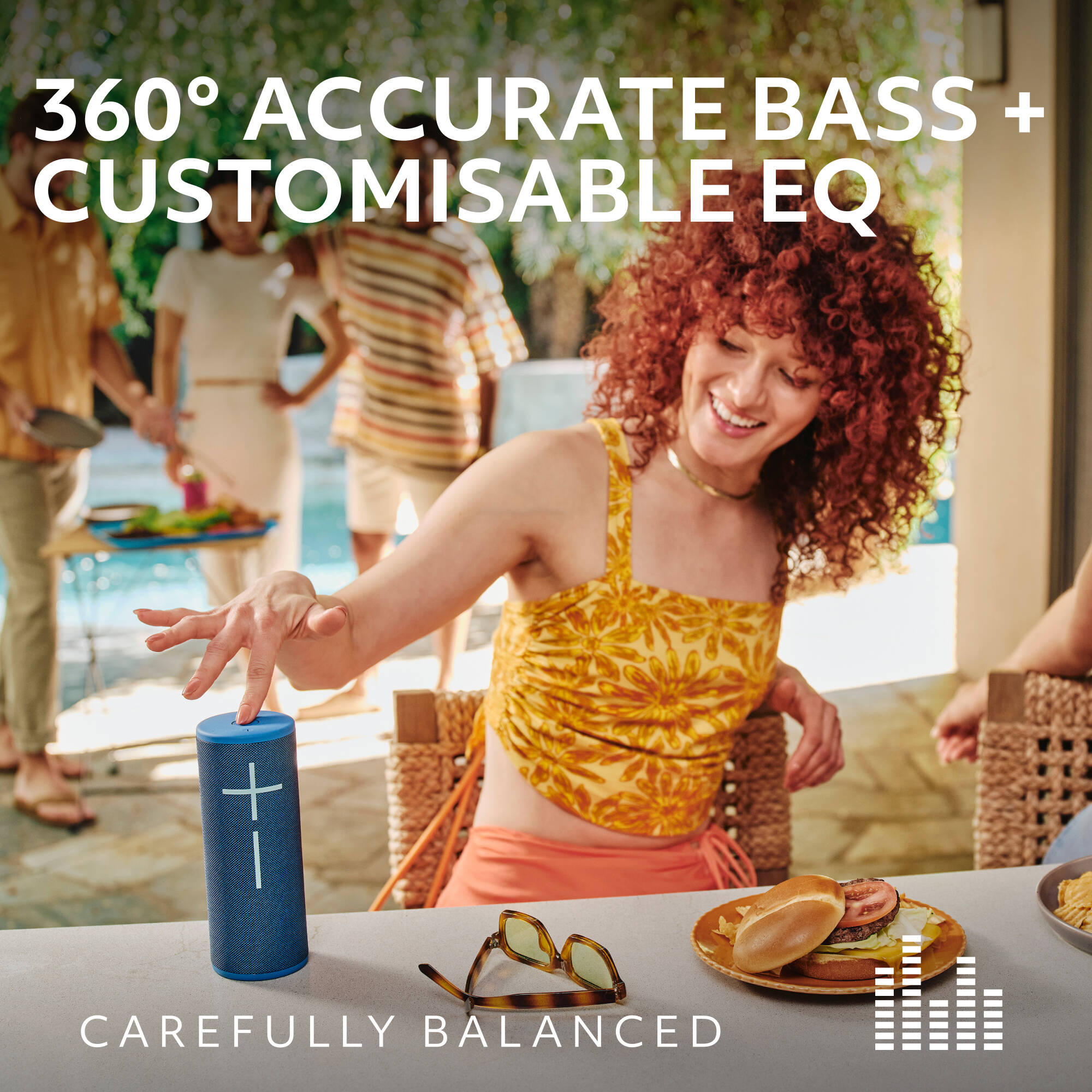 UE BOOM 4 portable wireless Bluetooth speaker in black — view 2