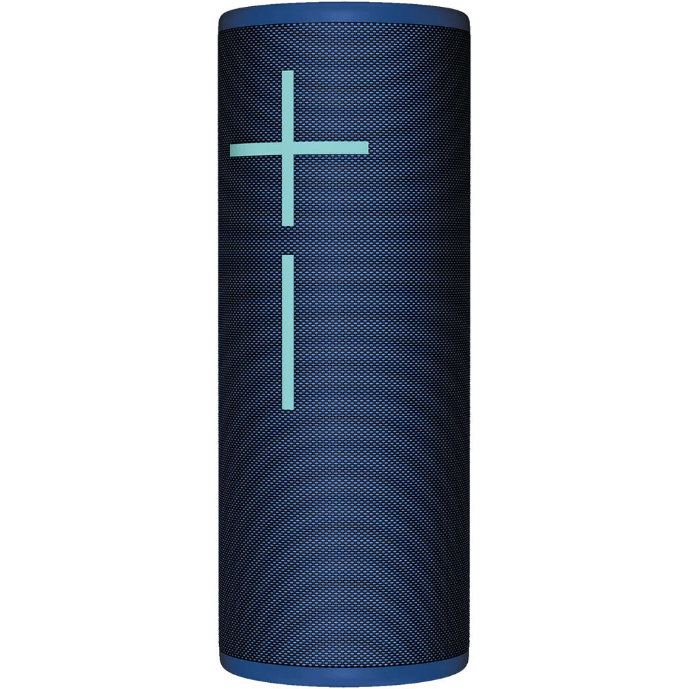 UE MEGABOOM 4 wireless Bluetooth speaker in Blue, portable cylindrical design — view 9