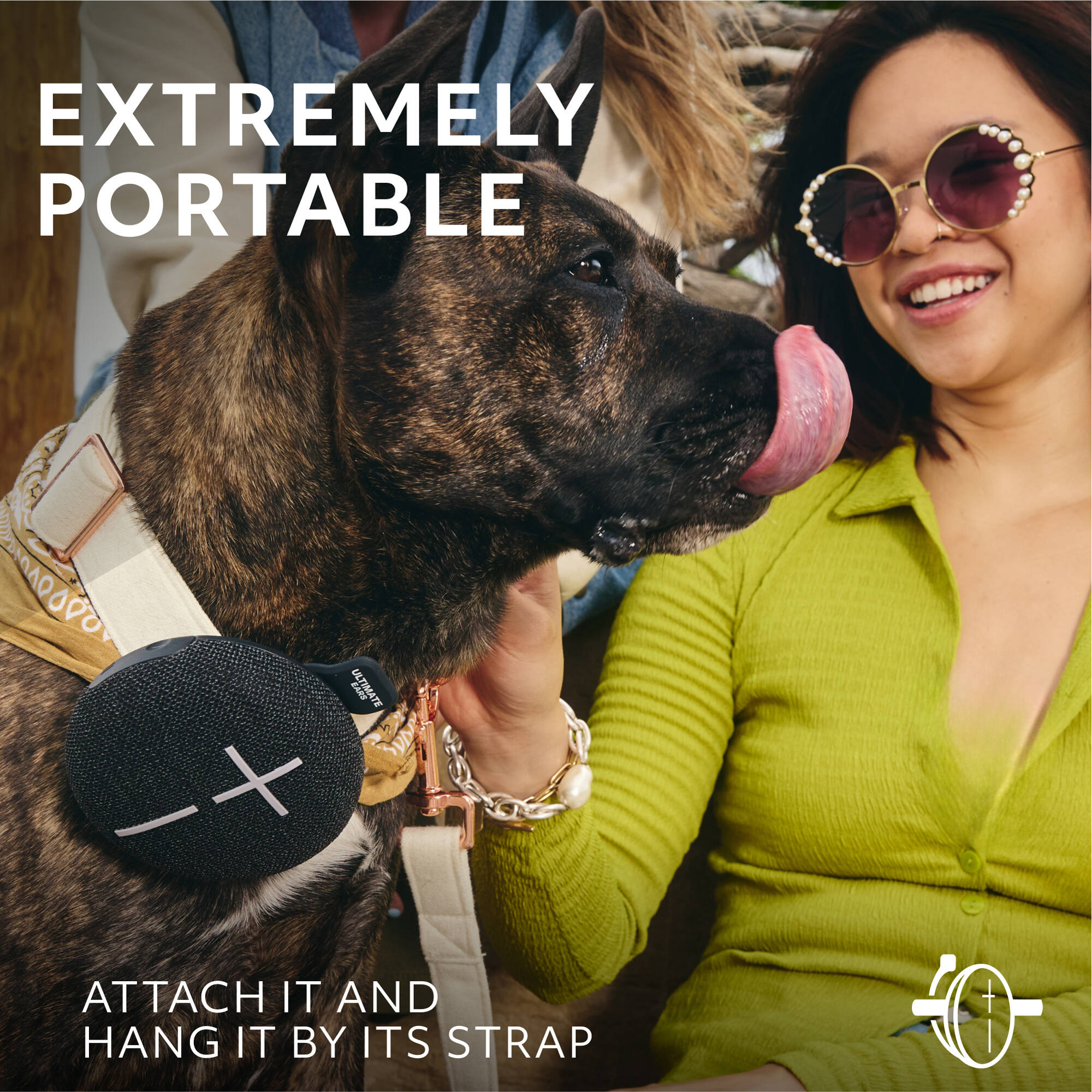 UE Mini Roll Black compact portable speaker with hookable strap — view 3