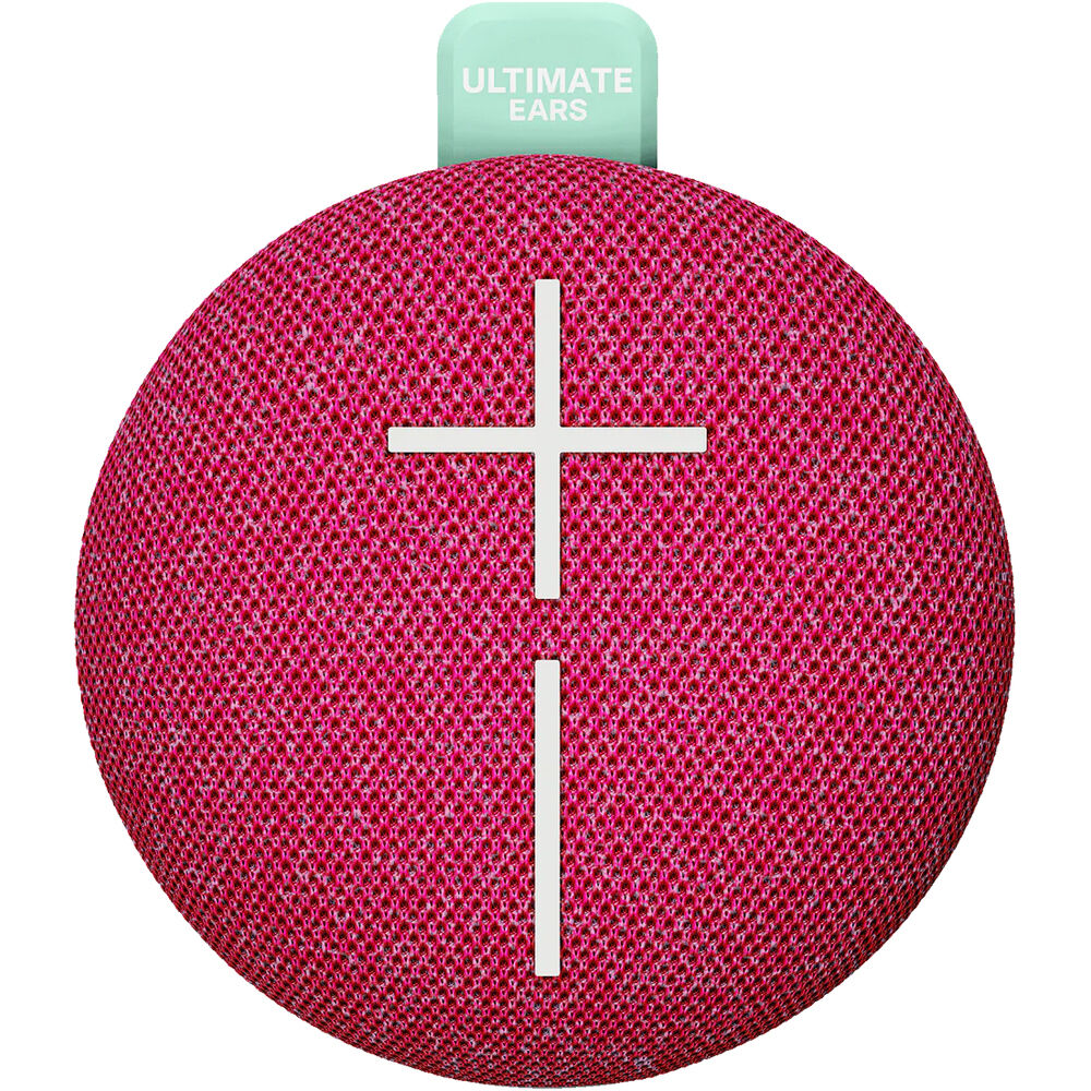 UE Mini Roll Pink compact portable speaker with hookable strap — view 2