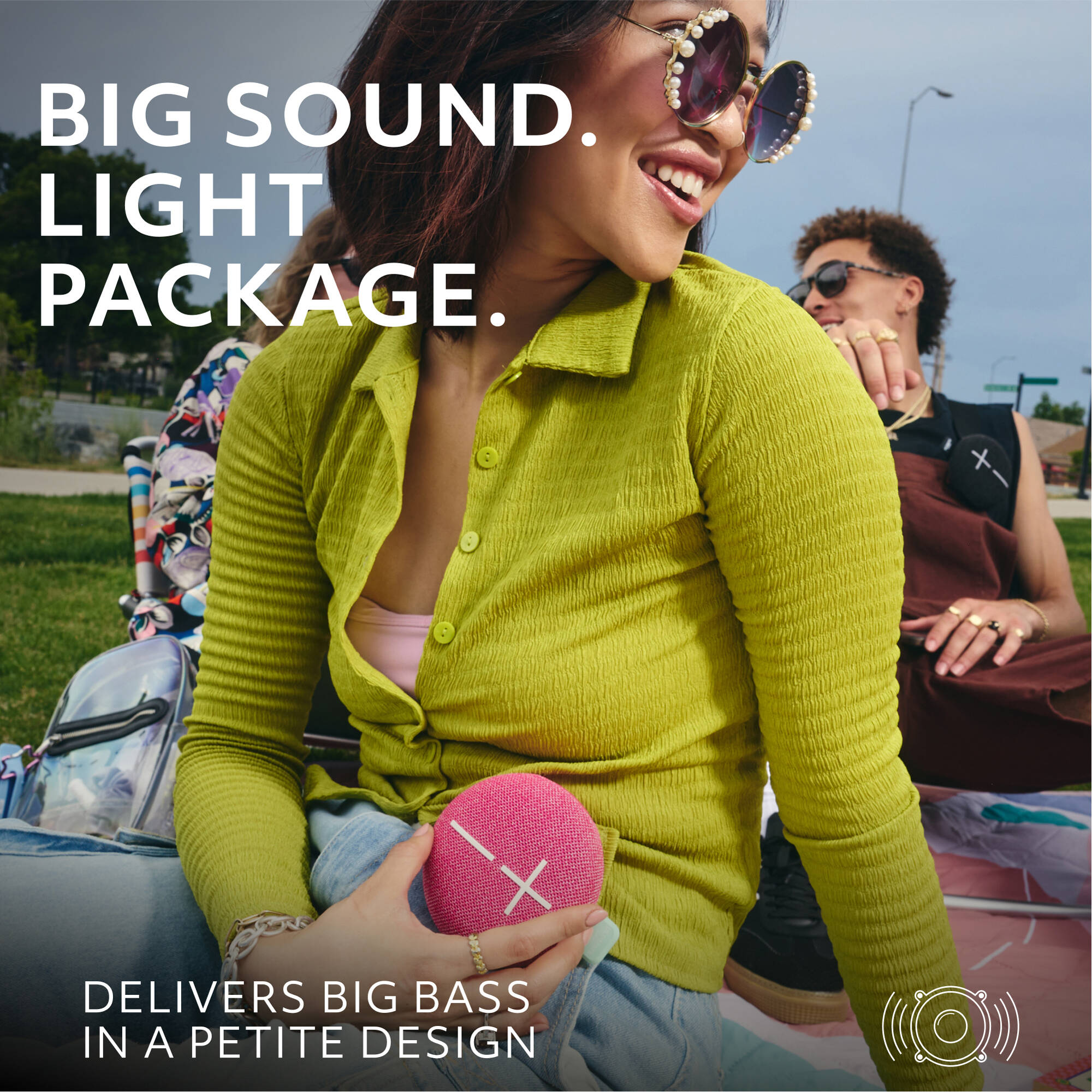 UE Mini Roll Pink compact portable speaker with hookable strap — view 6