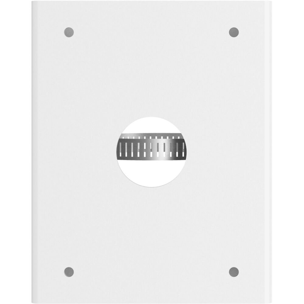 Elegant white dome pole mounting bracket for auto dome camera installations — view 2