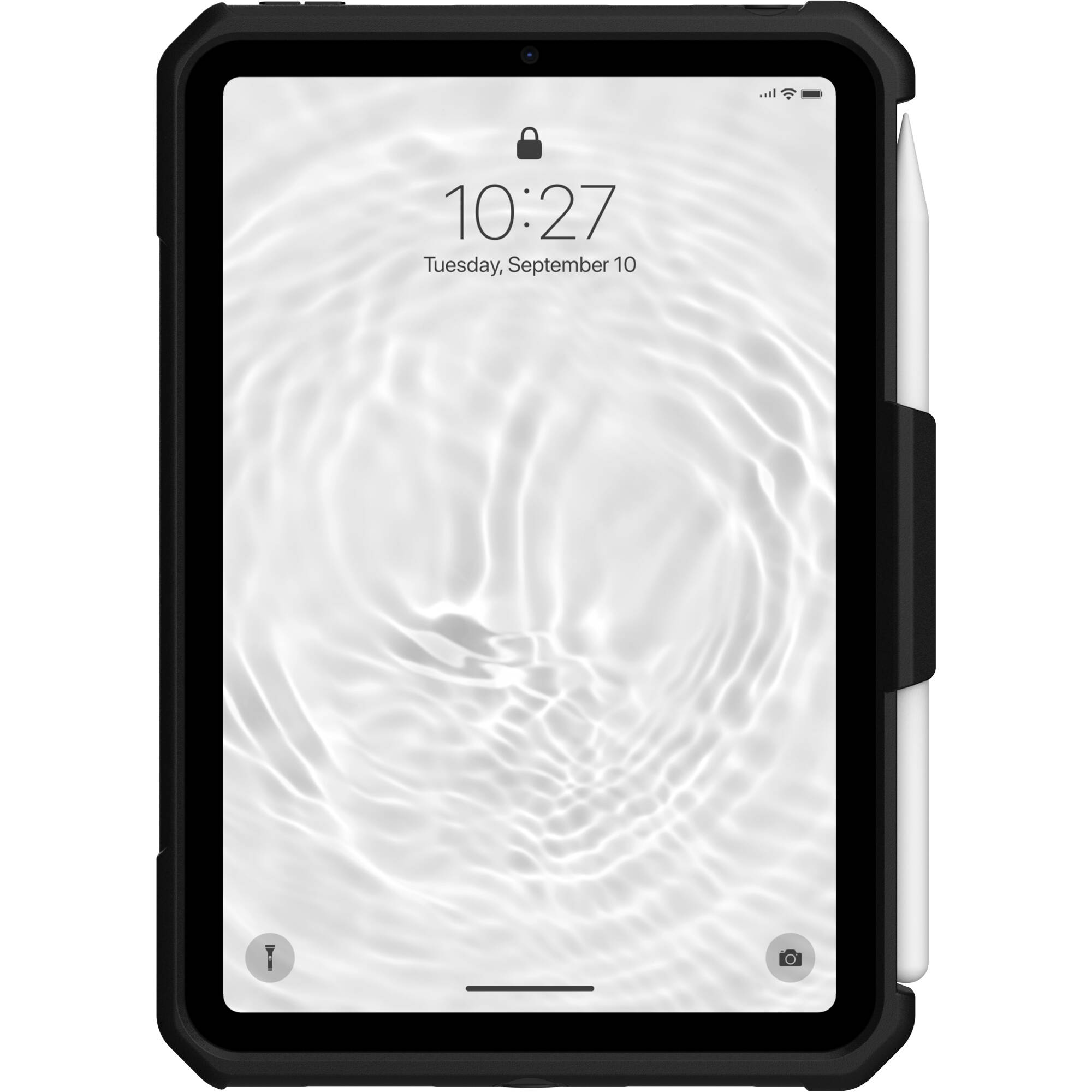 Black UAG Scout case for Apple iPad mini 6th and 7th generation with hand strap and kickstand — view 17