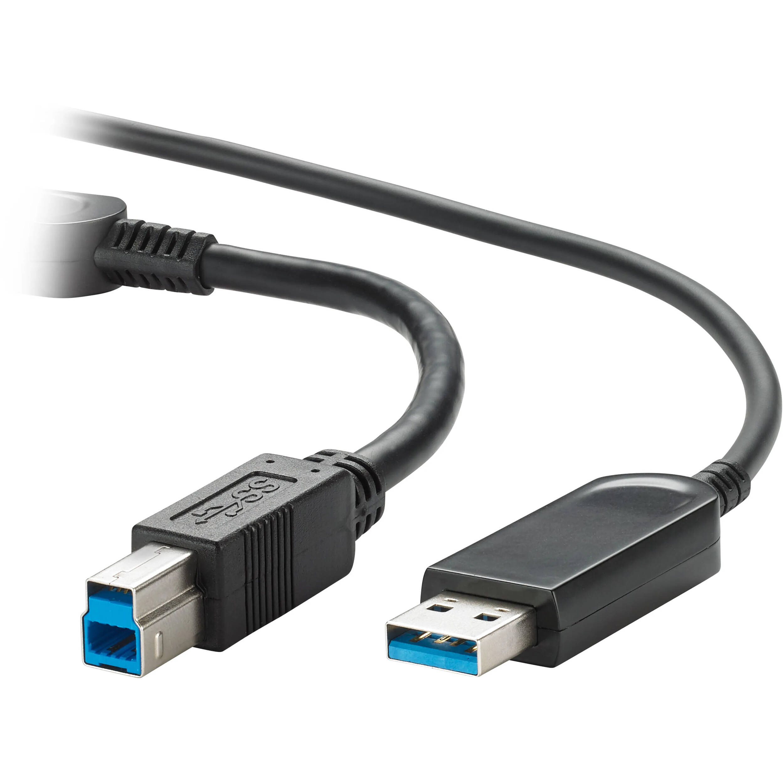 26.3 ft USB active optical plenum cable with USB A to USB B connectors — view 2
