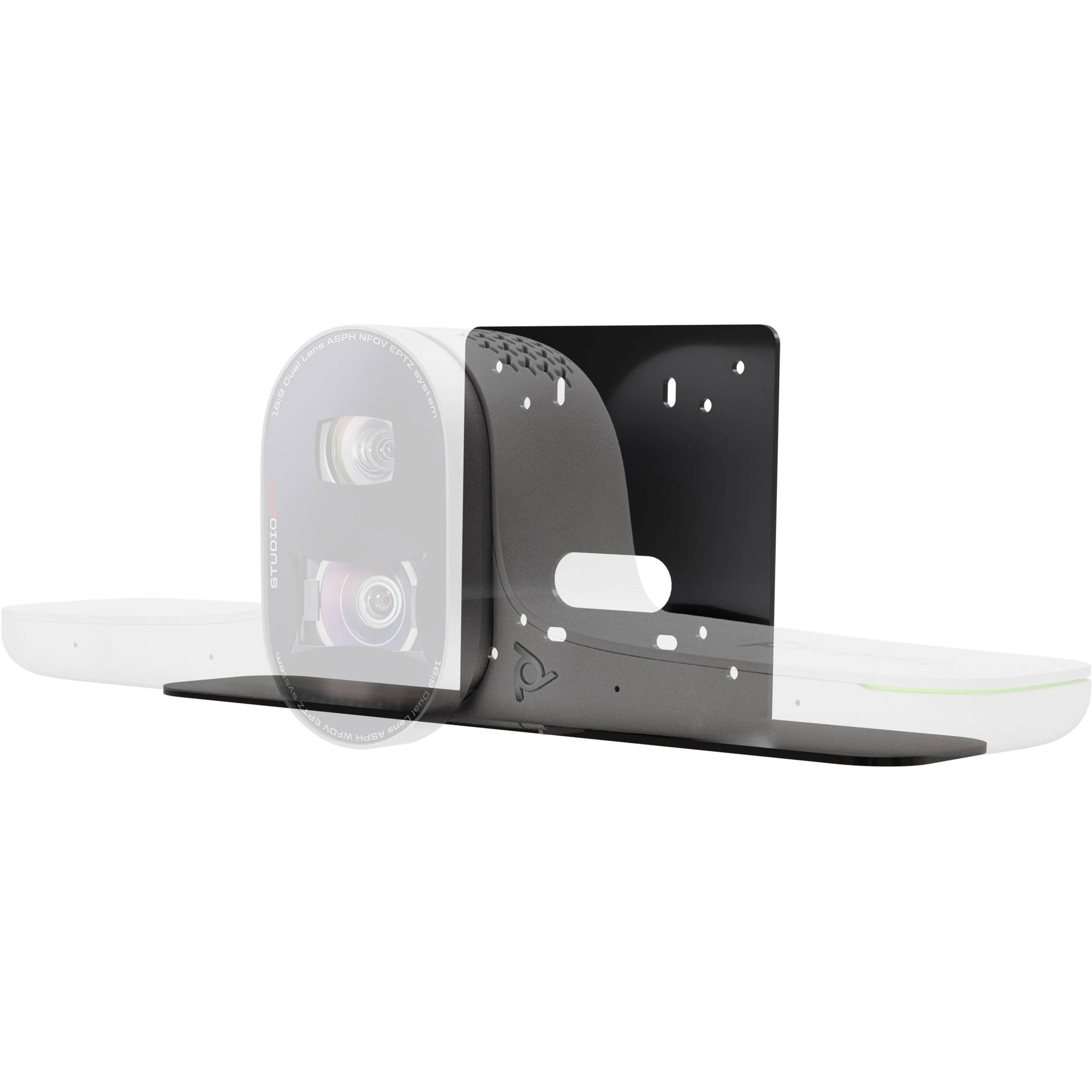 Vaddio Poly Studio E70 thin-profile wall mount bracket with VESA and leveling slots — view 2