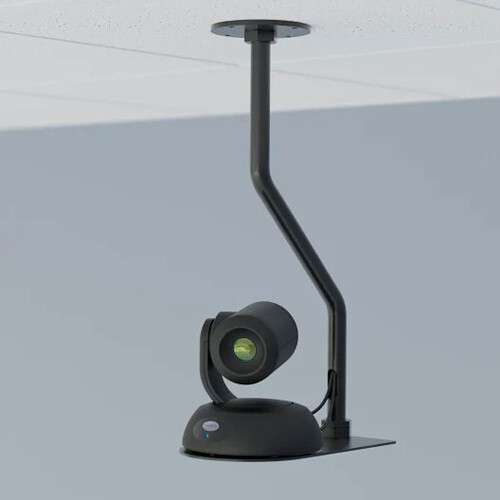 Vaddio offset drop-down mount for HD Series cameras, wall-mounted camera bracket — view 2