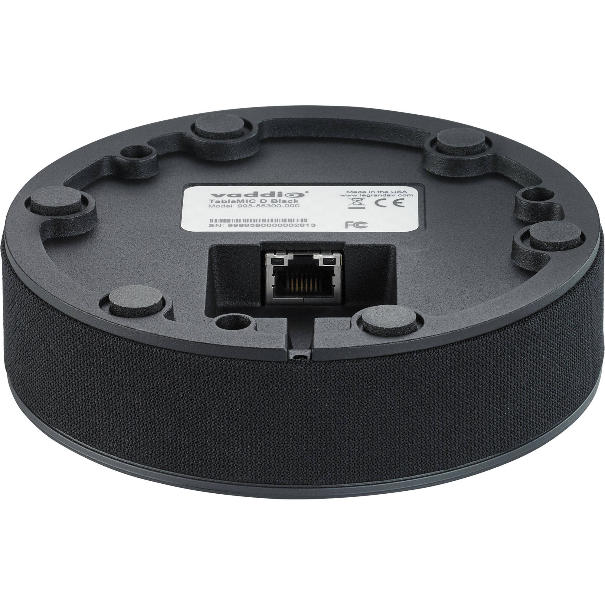 Vaddio TableMIC D black tabletop microphone for conference room audio — view 3