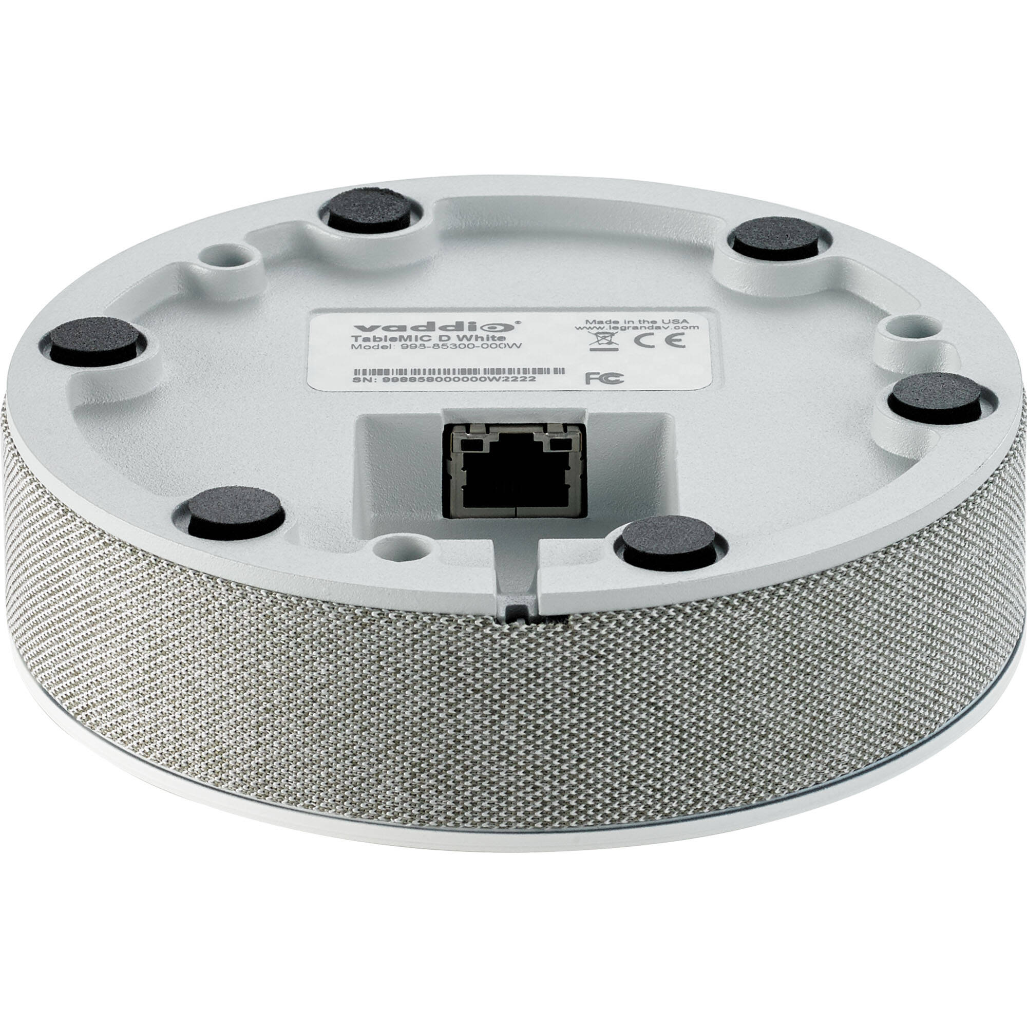 Vaddio TableMIC D white tabletop boundary microphone for conference rooms — view 3