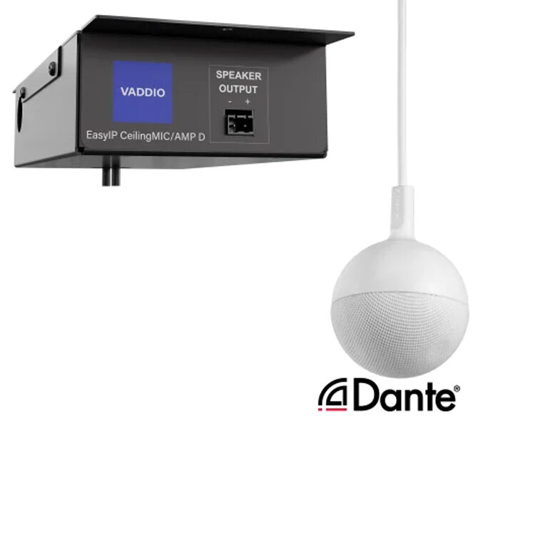 Vaddio EasyIP CeilingMIC/AMP D White ceiling-mounted microphone in white for conference rooms — view 6