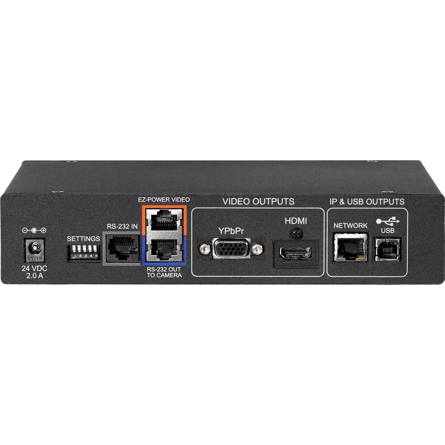 Vaddio RoboSHOT Elites Series PTZ webcam for enterprise conference rooms with network connectivity — view 5